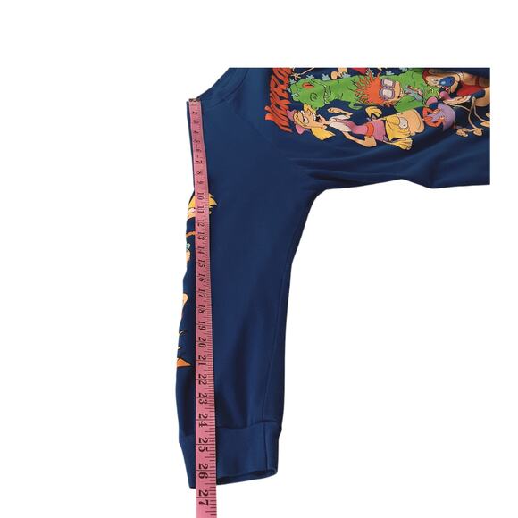 VINTAGE 90s NICKELODEON Sweatshirt Top Youth 2X Cartoon Wornin Pop Culture 1990s - Picture 4 of 11